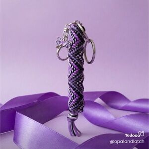 Purple Strength Awareness Keychain